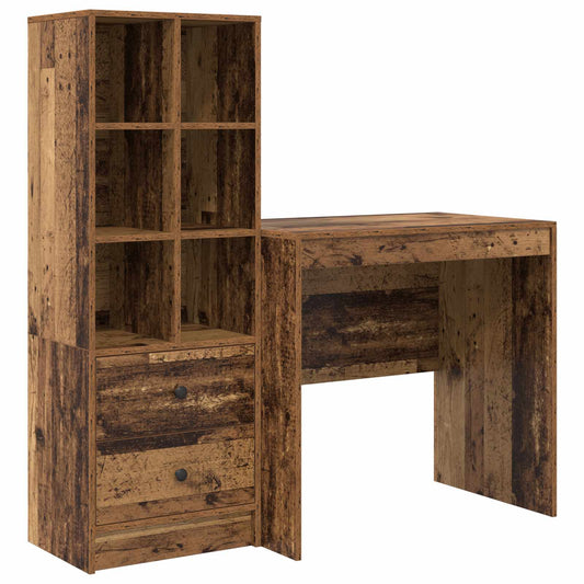 Desk Old Wood 125.5 x 50 x 127 cm 2 pcs