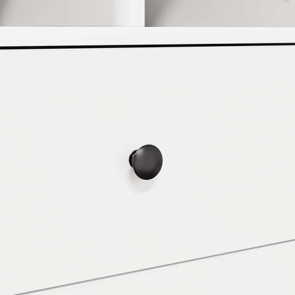 Desk with Drawer with Shelf with Storage 2 pcs White