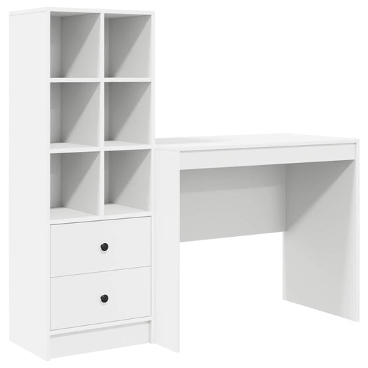 Desk White 135.5 x 50 x 127 cm 2 pcs