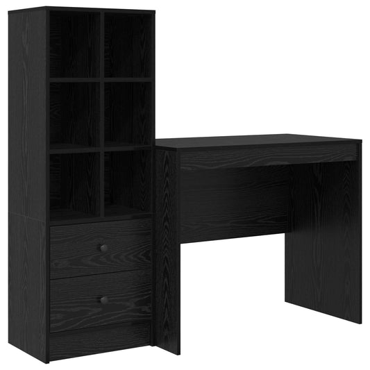 Desk Black Oak 135.5 x 50 x 127 cm 2 pcs