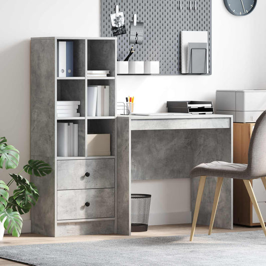 Desk Concrete Grey 135.5 x 50 x 127 cm 2 pcs