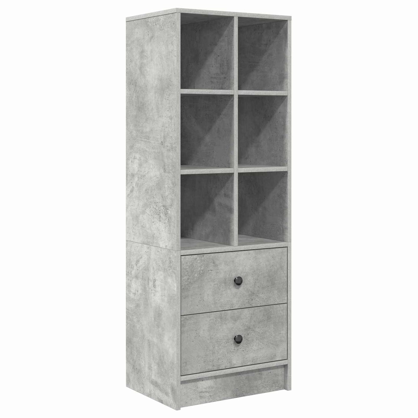 Desk with Drawer with Shelf with Storage 2 pcs Concrete Grey