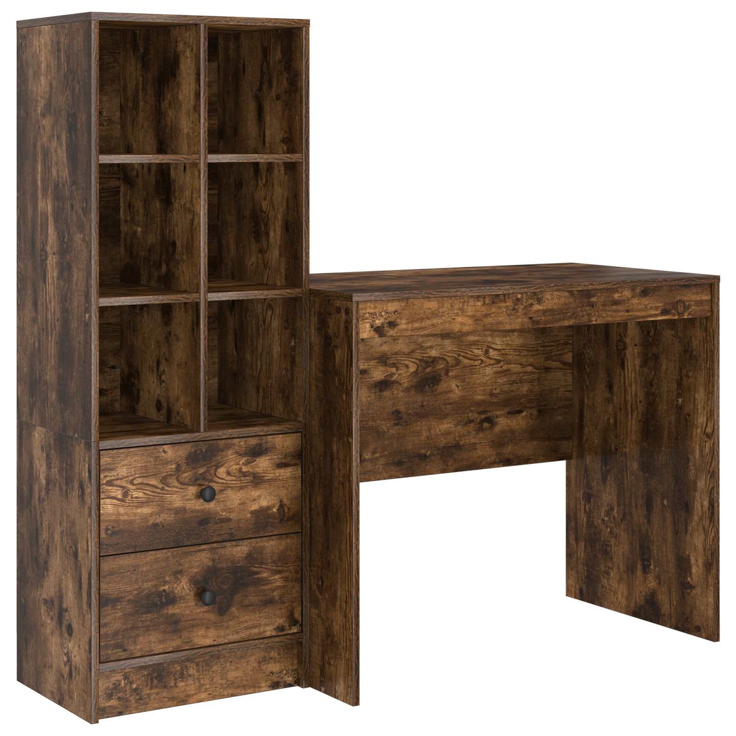 Desk Smoked Oak 135.5 x 50 x 127 cm 2 pcs