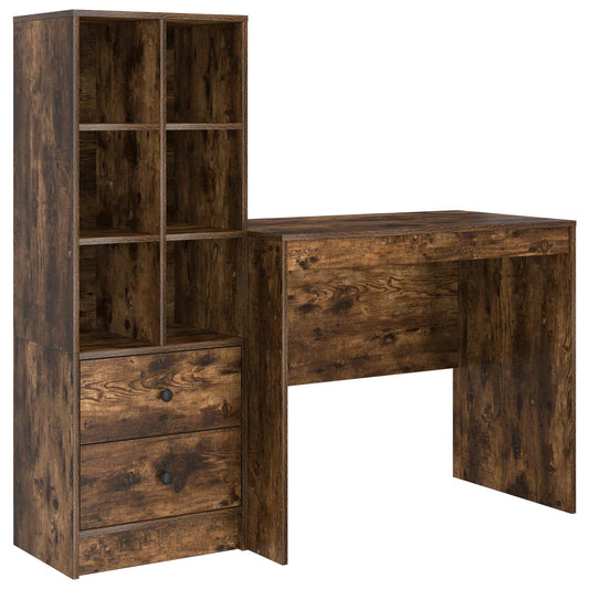 Desk Smoked Oak 135.5 x 50 x 127 cm 2 pcs