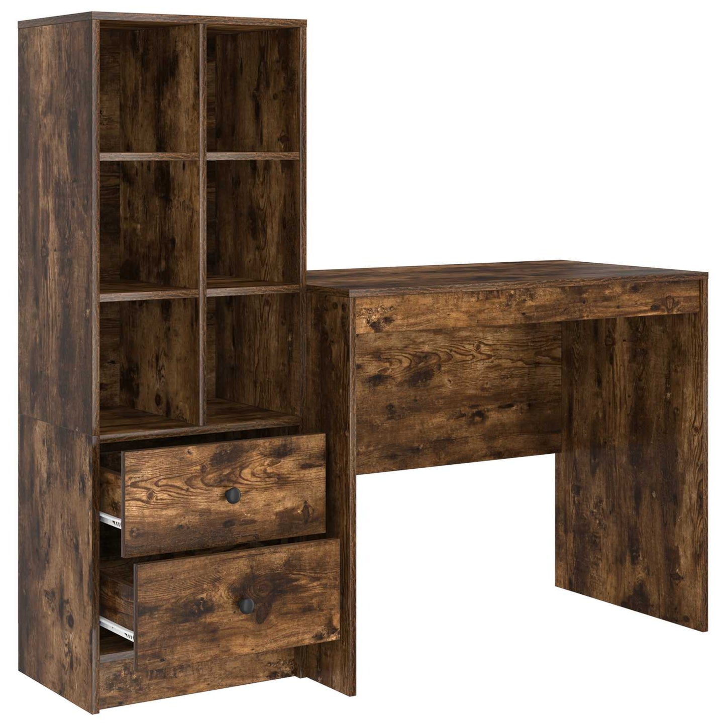 Desk Smoked Oak 135.5 x 50 x 127 cm 2 pcs