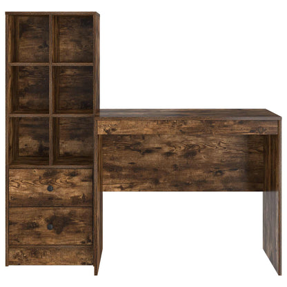 Desk Smoked Oak 135.5 x 50 x 127 cm 2 pcs