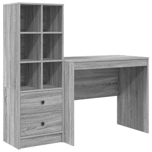 Desk Grey Sonoma 135.5 x 50 x 127 cm 2 pcs