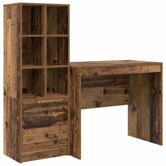Desk Old Wood 135.5 x 50 x 127 cm 2 pcs