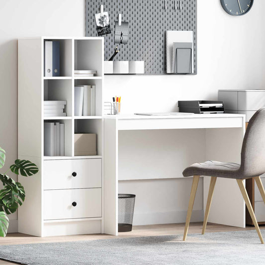 Desk White 145.5 x 50 x 127 cm 2 pcs