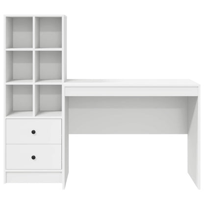 Desk with Drawer 2 pcs White