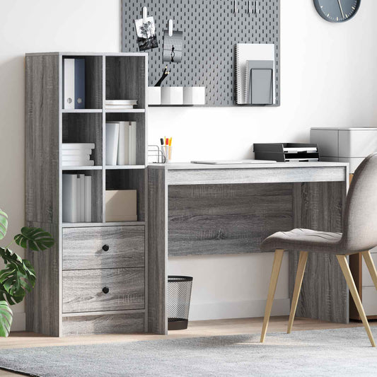 Desk Grey Sonoma 145.5 x 50 x 127 cm 2 pcs