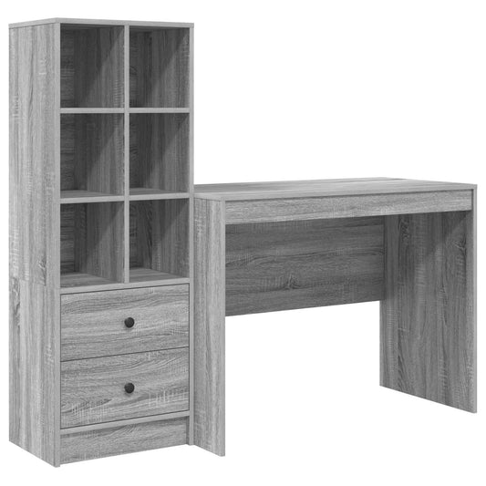 Desk Grey Sonoma 145.5 x 50 x 127 cm 2 pcs