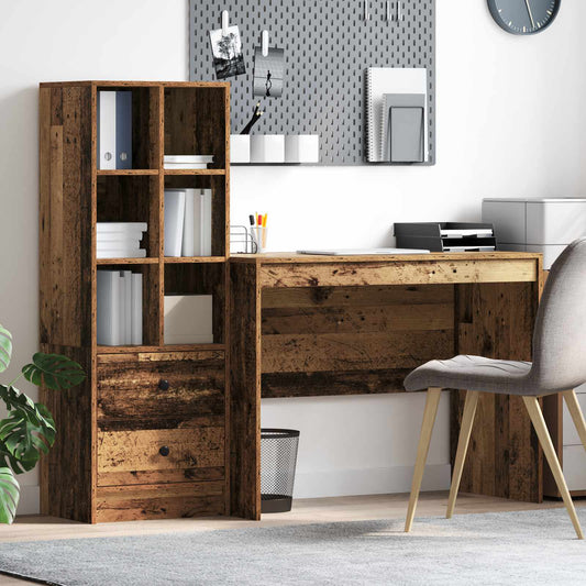 Desk Old Wood 145.5 x 50 x 127 cm 2 pcs