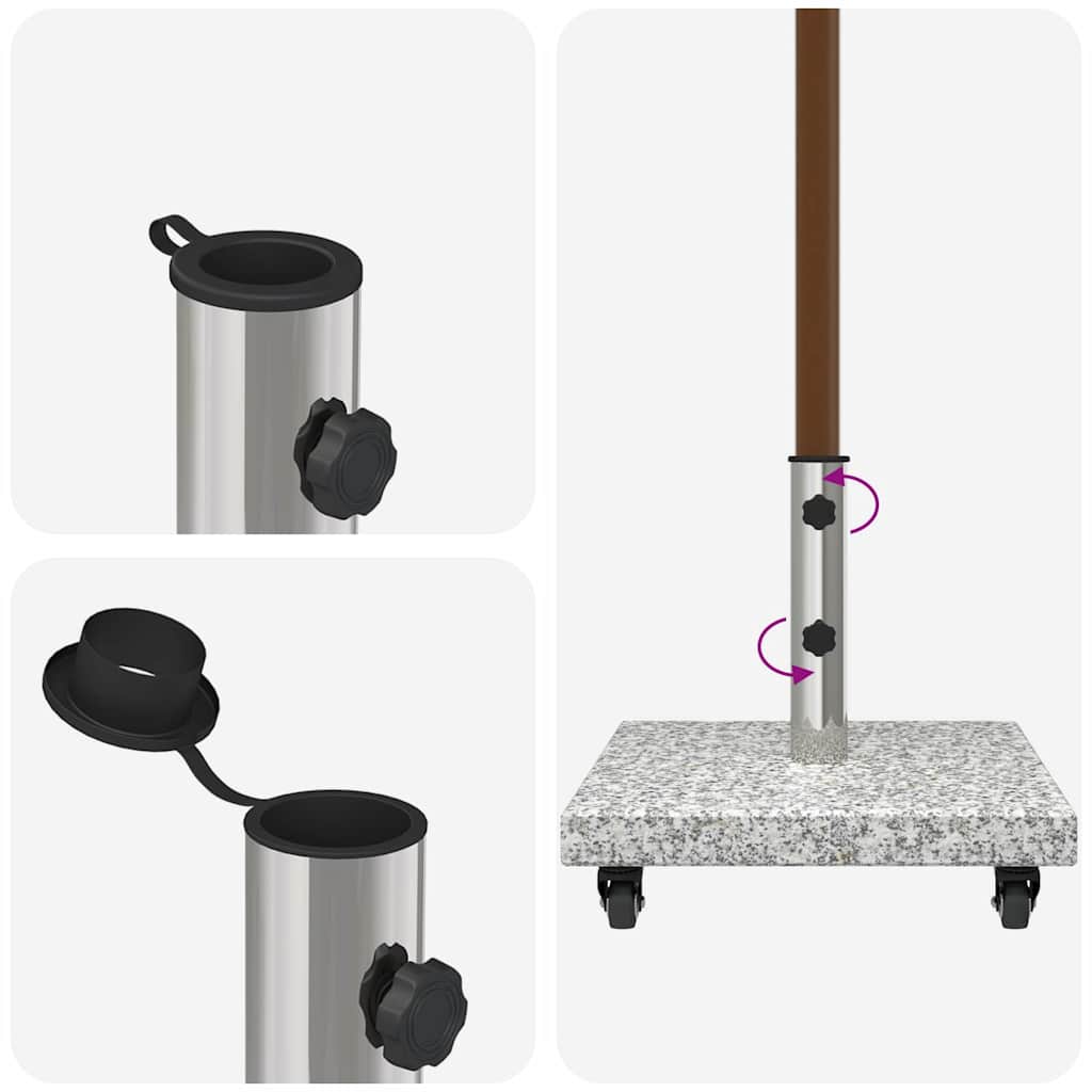 Parasol Base Gery 45 x 45 x 45 cm Granite