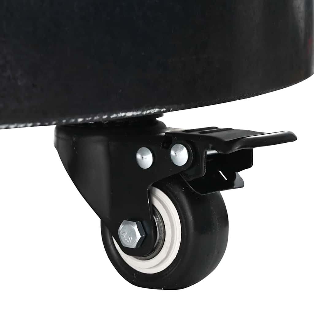 Parasol Base 30kg Black Granite and Stainless Steel Round