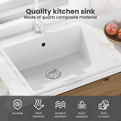 Kitchen Sink White 54 x 44 x 20 cm Granite