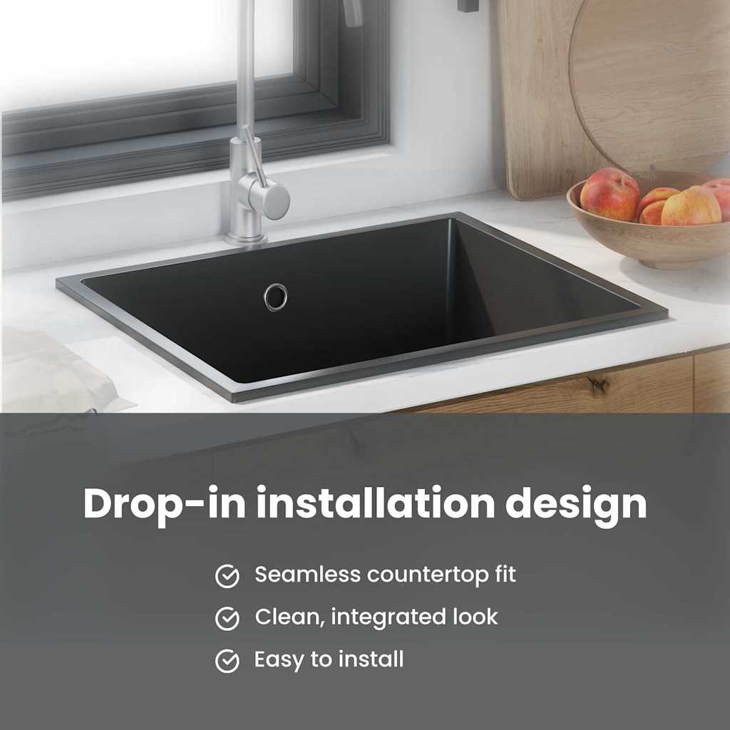 Kitchen Sink Grey 38 x 44 x 20 cm Granite
