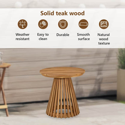 Side Table Brown 50 x 50 x 49.5 cm Solid Teak Wood