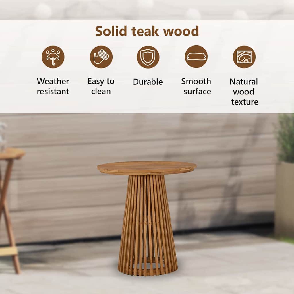Side Table Brown 70 x 70 x 75 cm Solid Teak Wood