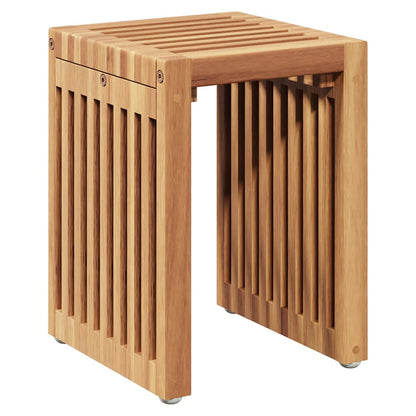 Garden Side Table 3 pcs Brown 33 x 44.5 x 51 cm Solid Teak Wood
