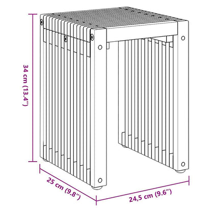 Garden Side Table 3 pcs Brown 33 x 44.5 x 51 cm Solid Teak Wood