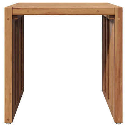 Garden Side Table Brown 45 x 45.5 x 45.5 cm Solid Teak Wood