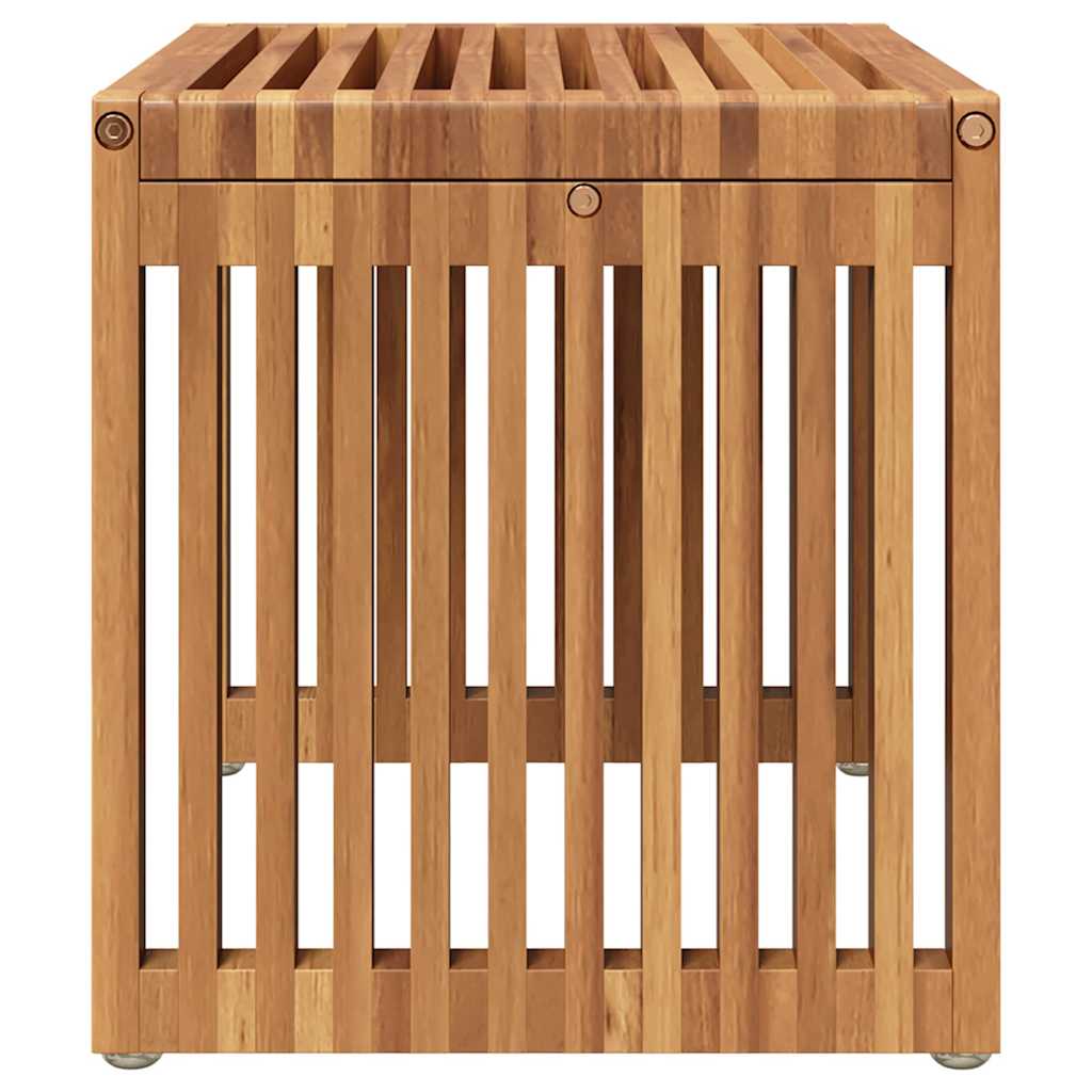 Garden Side Table Brown 50 x 32.5 x 35 cm Solid Teak Wood