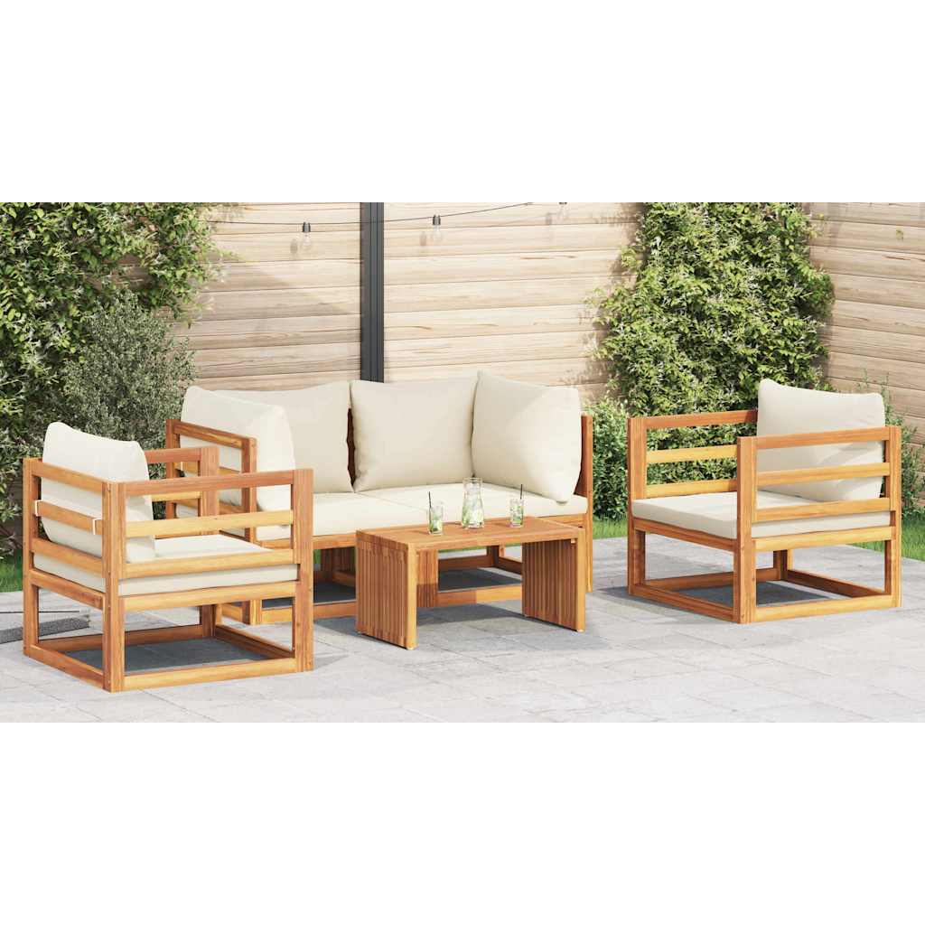 Garden Side Table Brown 70 x 37.5 x 35.5 cm Solid Teak Wood