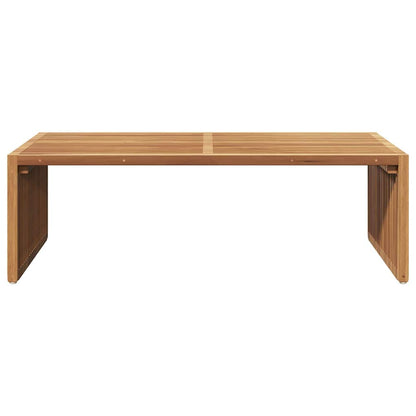 Garden Side Table Brown 110 x 55 x 35.5 cm Solid Teak Wood