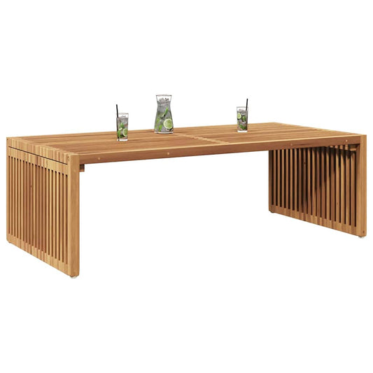 Garden Side Table Brown 110 x 55 x 35.5 cm Solid Teak Wood