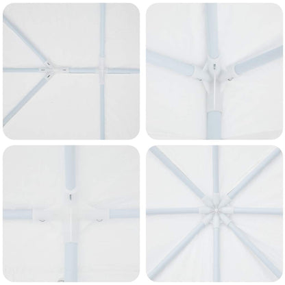 Party Tent White 400 x 400 x 266 cm Polyethylene and Steel