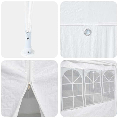 Party Tent White 400 x 400 x 266 cm Polyethylene