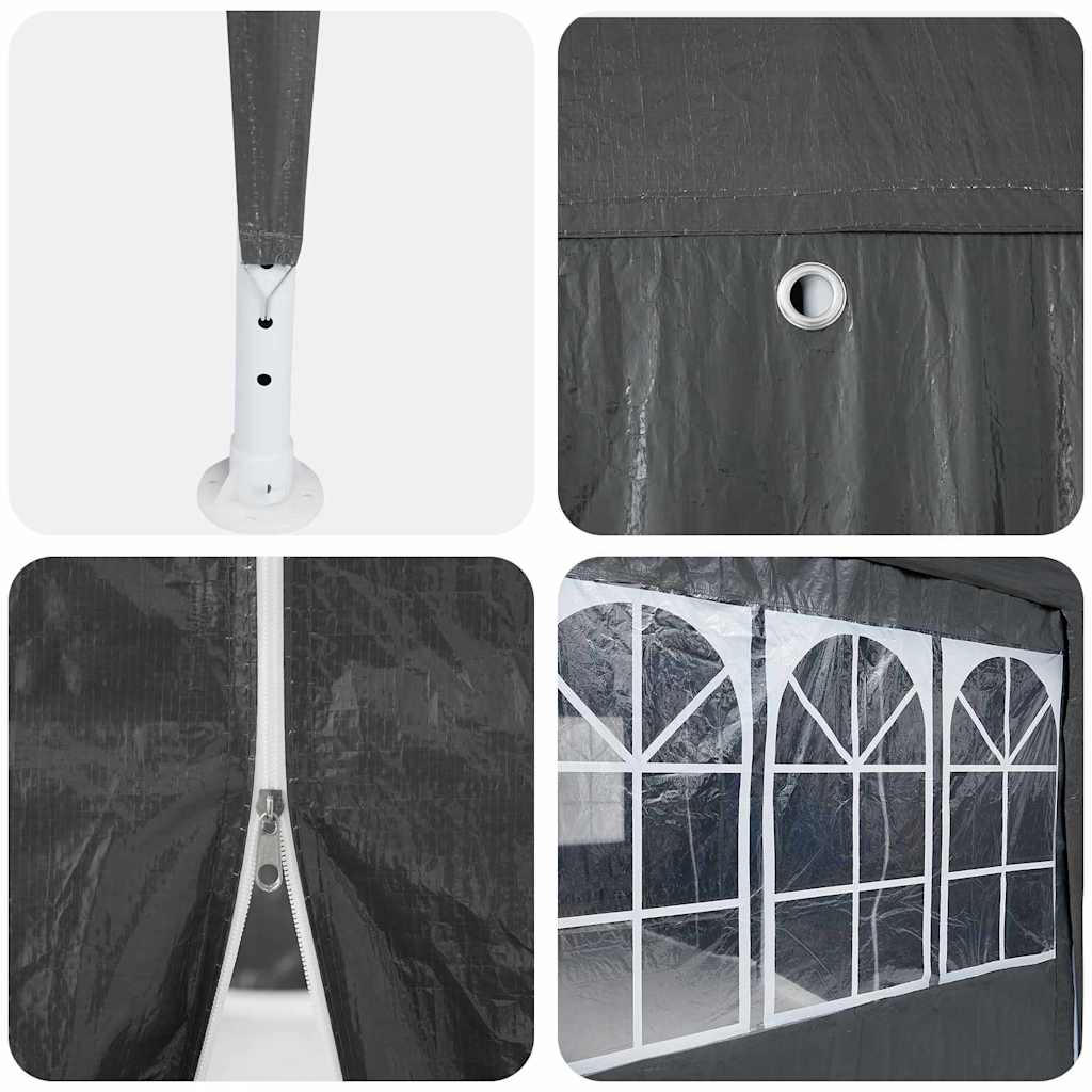Party Tent Anthracite 400 x 400 x 266 cm Polyethylene