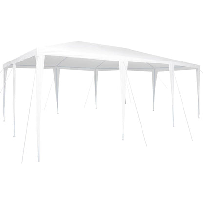 Party Tent White 600 x 400 x 266 cm Polyethylene and Steel