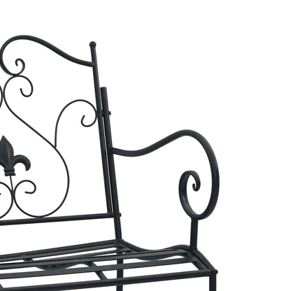 Garden Bench Black 104 x 54 x 93 cm Steel