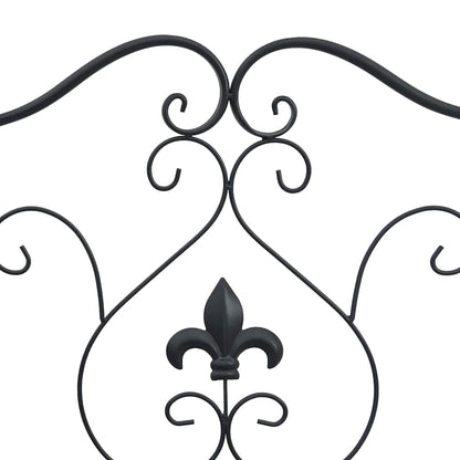 Garden Bench Black 104 x 54 x 93 cm Steel