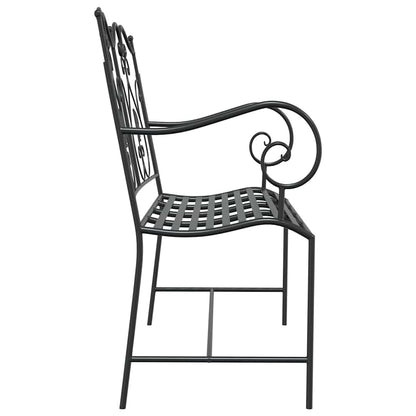 Garden Bench Black 104 x 54 x 93 cm Steel