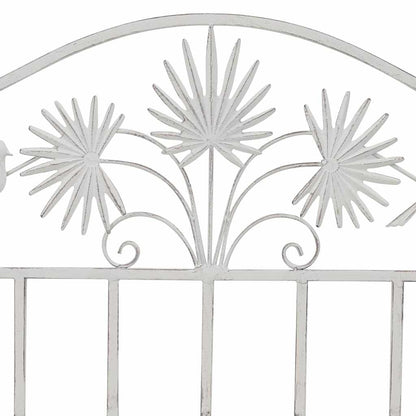 Garden Bench Antique White 104 x 52.5 x 89 cm Steel