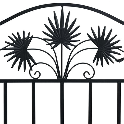 Garden Bench Black 104 x 52.5 x 89 cm Steel