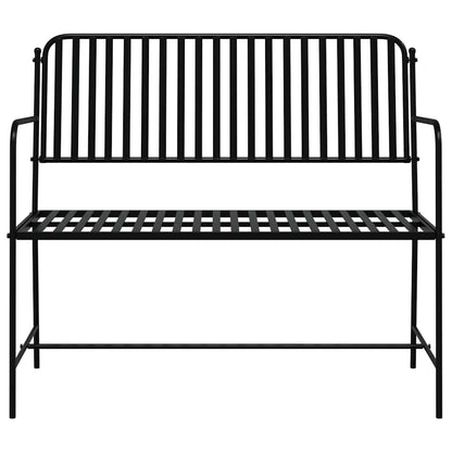 Garden Bench Black 103.5 x 51.5 x 90 cm Steel