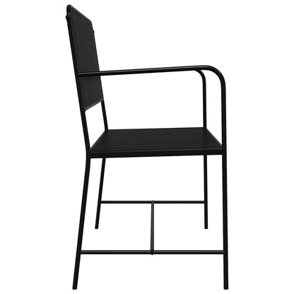 Garden Bench Black 103.5 x 51.5 x 90 cm Steel