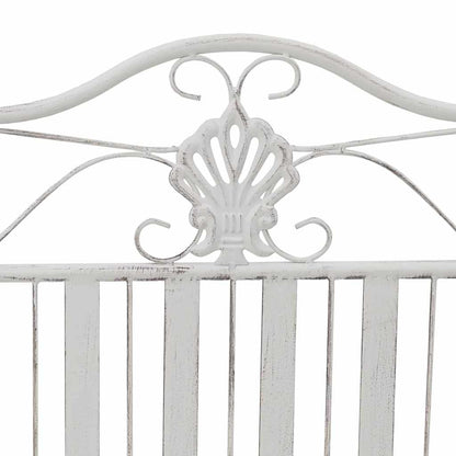 Garden Bench Antique White 103.5 x 59 x 89 cm Steel