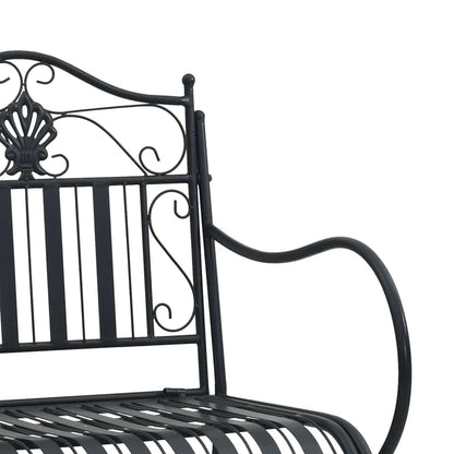 Garden Bench Black 103.5 x 59 x 89 cm Steel