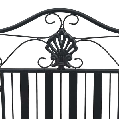 Garden Bench Black 103.5 x 59 x 89 cm Steel
