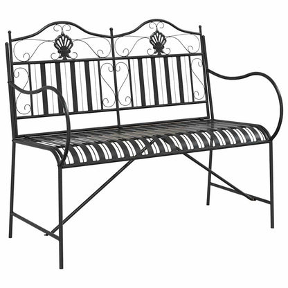 Garden Bench Black 103.5 x 59 x 89 cm Steel