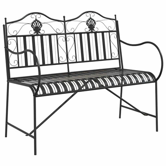 Garden Bench Black 103.5 x 59 x 89 cm Steel