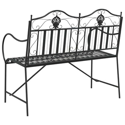 Garden Bench Black 103.5 x 59 x 89 cm Steel