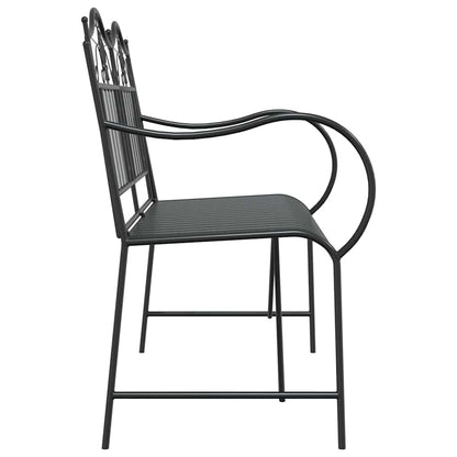 Garden Bench Black 103.5 x 59 x 89 cm Steel