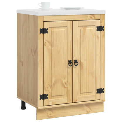 Cabinet SKI Honey Brown 60 x 46 x 81.5 cm Solid Pine Wood