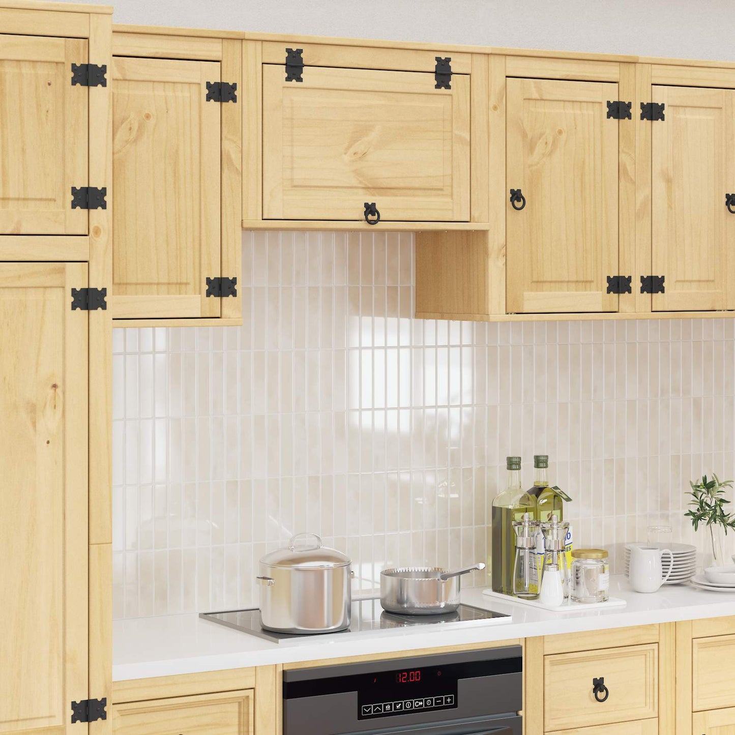 Cabinet SKI Honey Brown 60 x 32 x 40 cm Solid Pine Wood